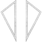 Rachel Katz Large Diamond Triangle Earrings