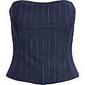 Ralph Lauren Eliza Striped Wool Bustier