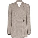 Remain Viv Checked Double-Breasted Blazer