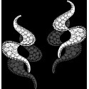 Reza Spiral I Diamond Earrings in White Gold