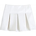 Rigash White Pleated Leather Skirt