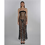 Robertaeiner Fishnet Bandeau Maxi Dress