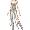 Roberto Cavalli Custom Sequin Fringe Dress
