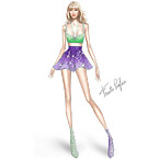 Roberto Cavalli Custom Set in Green/Purple