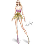 Roberto Cavalli Custom Set in Pink/Yellow