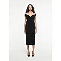 Roland Mouret Off-the-Shoulder Knit Midi Dress