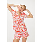 Roller Rabbit Monkey Polo Pajamas in Cherry