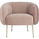 Safavieh Couture Home Alena Mid-Century Pale Mauve and Gold Accent Chair