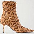 Saint Laurent Ashley Leopard-Print Calf Hair Ankle Boots