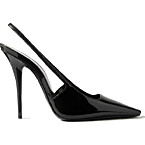 Saint Laurent Blade Patent-Leather Slingback Pumps