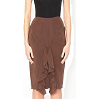 Saint Laurent by Tom Ford Spring 2003 Ruffled Silk Skirt