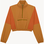 Saint Laurent Cassandre Cropped Windbreaker in Nylon Faille