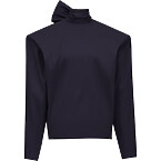 Saint Laurent Fall 2025 Boxy Lavalliere Top in Organza