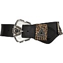 Saint Laurent Folk Belt with Saint Laurent Berber Buckle in Smooth Leather