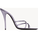 Saint Laurent Frankie Mules in Pink Satin Crepe