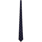 Saint Laurent Wide Tie in Square Silk Twill in Blue