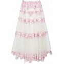 Saint Sintra Tulle Skirt with Bow Applique in Pink