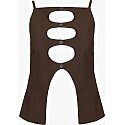 Sandy Liang Saguaro Tank Top in Cedar