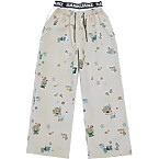 Sankuanz Stickers Graffiti Print Waistband Baggy Sweatpants
