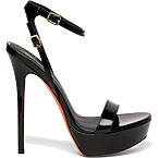 Santoni Patent Leather High-Heel Sandal