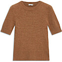 Scanlan Theodore Slim Fit Knit Sweater Top in Tan
