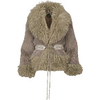 Sculptor Beaded Faux Fur Robe