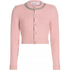 Self-Portrait Pink Embellished Cardigan