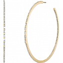 Shay Diamond 5 Baguette Pave Hoops Earrings