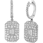 Shay Diamond Pave Baguette Drop Earrings