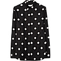 Paul Smith Black Polka Dot Cotton-Lyocell Shirt