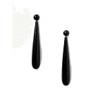 Sophie Buhai Large Angelika Earrings in Onyx
