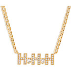 Sparkle Society Diamond Letters with Fancy Shape Diamond Heart Curb Chain Necklace