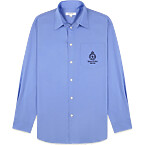 Sporty & Rich Crown Tennis Oversized Shirt in Flax Blue