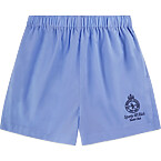 Sporty & Rich Crown Tennis Poplin Short in Flax Blue