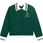 Sporty & Rich Crown Tennis Zipped Cardigan in Alpine/White