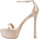 Stuart Weitzman Nudistcurve Hollywood Shine Platform Sandal