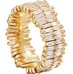 Suzanne Kalan Classic Gold Full Baguette Midi Eternity Band