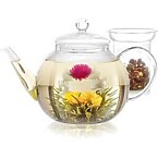 Teabloom Celebration Teapot & Loose Tea Glass Infuser