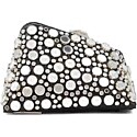 The Attico Midnight Studded Leather Clutch
