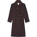 The Frankie Shop Gabardine Double Breasted Suit Trench in Java