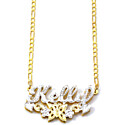 The M Jewelers the Butterfly Flower Nameplate Necklace