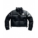 The North Face Nuptse Crop Jacket in Tnf Black