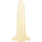 The Own Studio Custom Style 116 Halter with Pearl Detail in Lemon Yellow