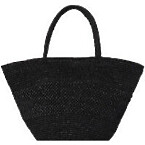 The Row Emilie Large Raffia Tote in Black