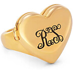 Theo Grace x Nicky Hilton Always in My Heart Photo Monogram Ring in Gold Finnish