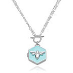 Theo Grace x Nicky Hilton Bee Loved Locket with Blue Enamel
