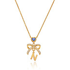 Theograce x Nicky Hilton Tied to You Initial Necklace in Vermeil
