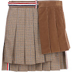 Thom Browne Ginclub Check Cheviot Tweed Mini Skirt