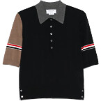 Thom Browne Rwb Stripe-Detail Polo Shirt