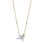 Tiffany & Co. Bird on a Rock Bird Pendant in Platinum and Gold with Diamonds